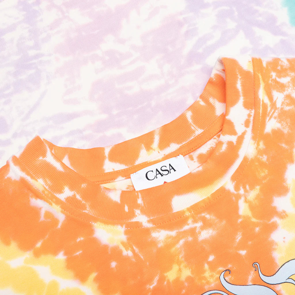Surf Trip Printed Oversized T Shirt Tie Dye