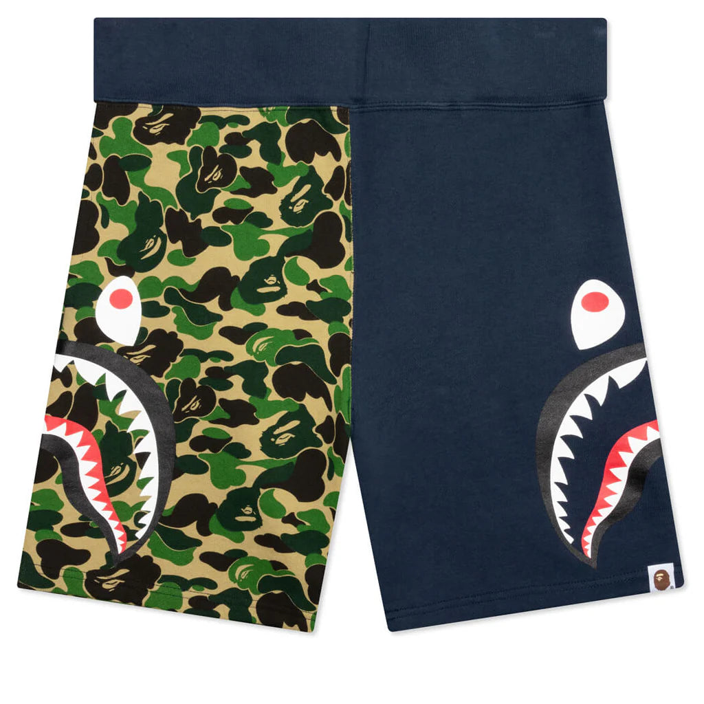 Abc Camo Side Shark Sweat Shorts Green