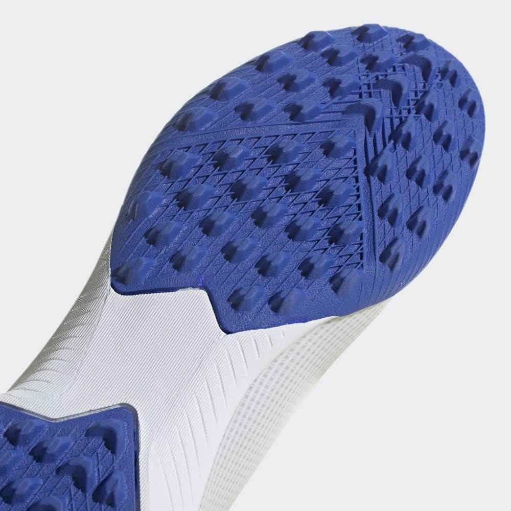 adidas Kids X Speed Flow3 TF J Turf Soccer Shoes White Blue