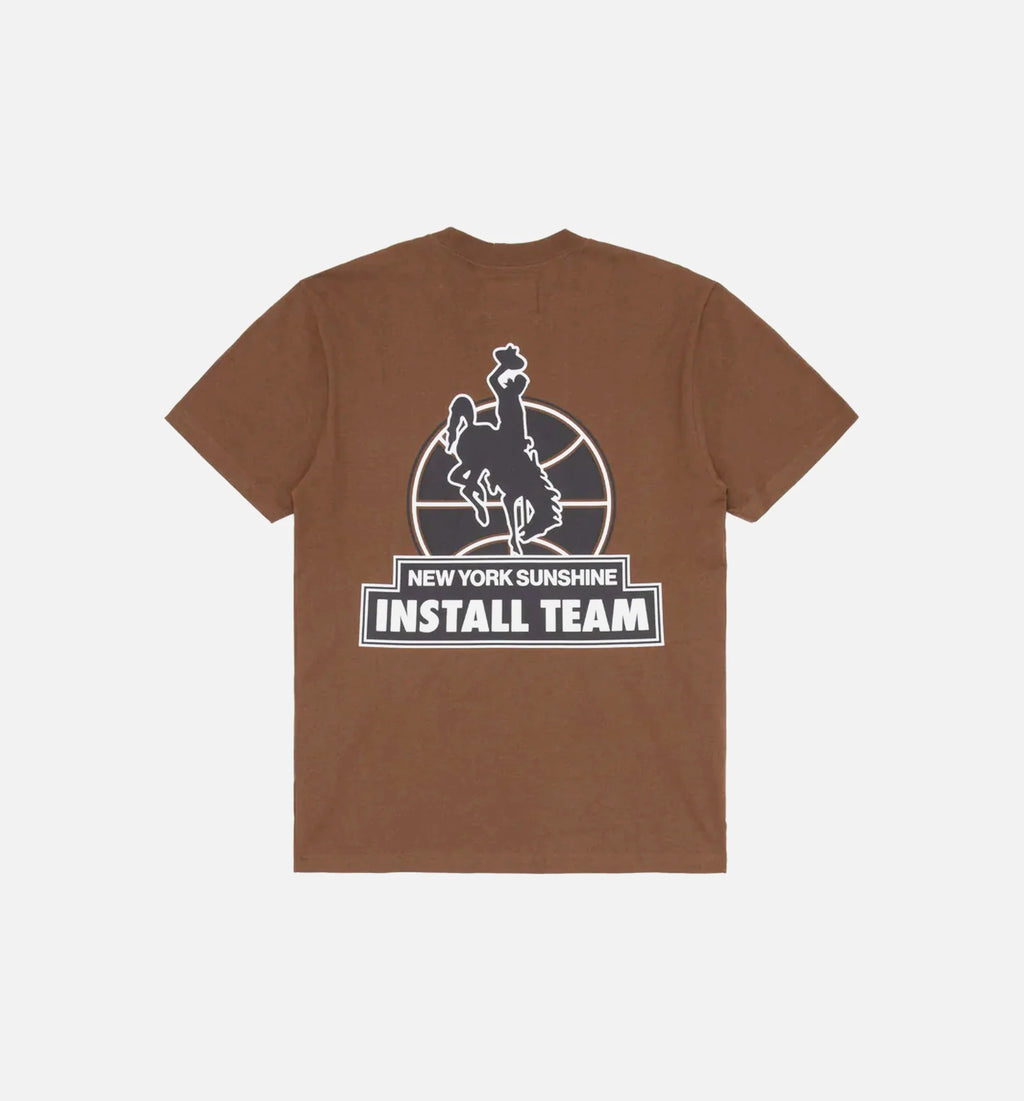 NYS Sun Dyed In Texas Heavyweight Pocket Short Sleeve Tee Mens T shirt Brown