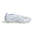 adidas Predator Elite Laceless FG Firm Ground Soccer Cleats White Silver Metallic White