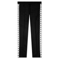 Womens Star Wide Leg Jogging Pant Black White