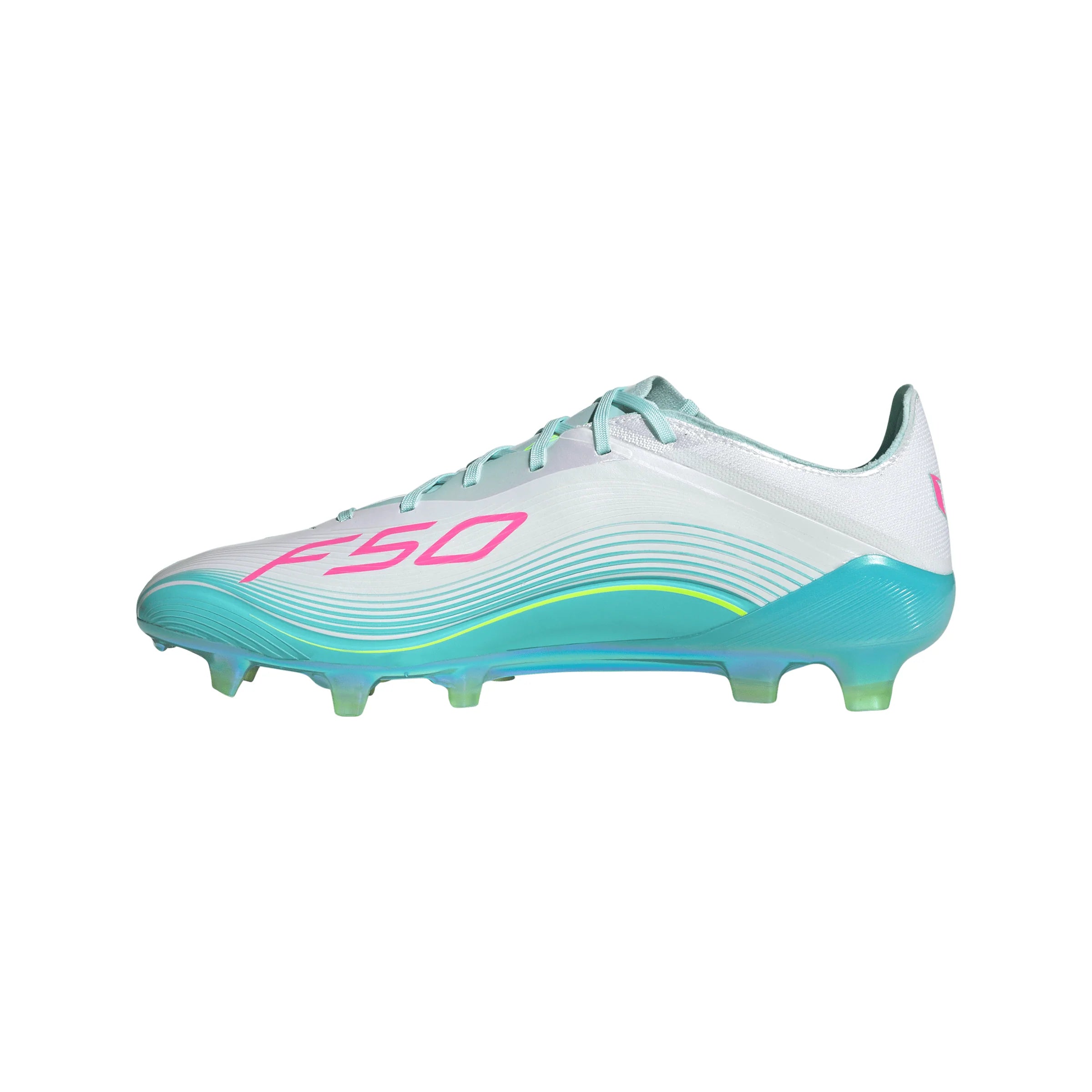 adidas F50 Messi Elite FG Firm Ground Mens Soccer Cleats White Pink Aqua