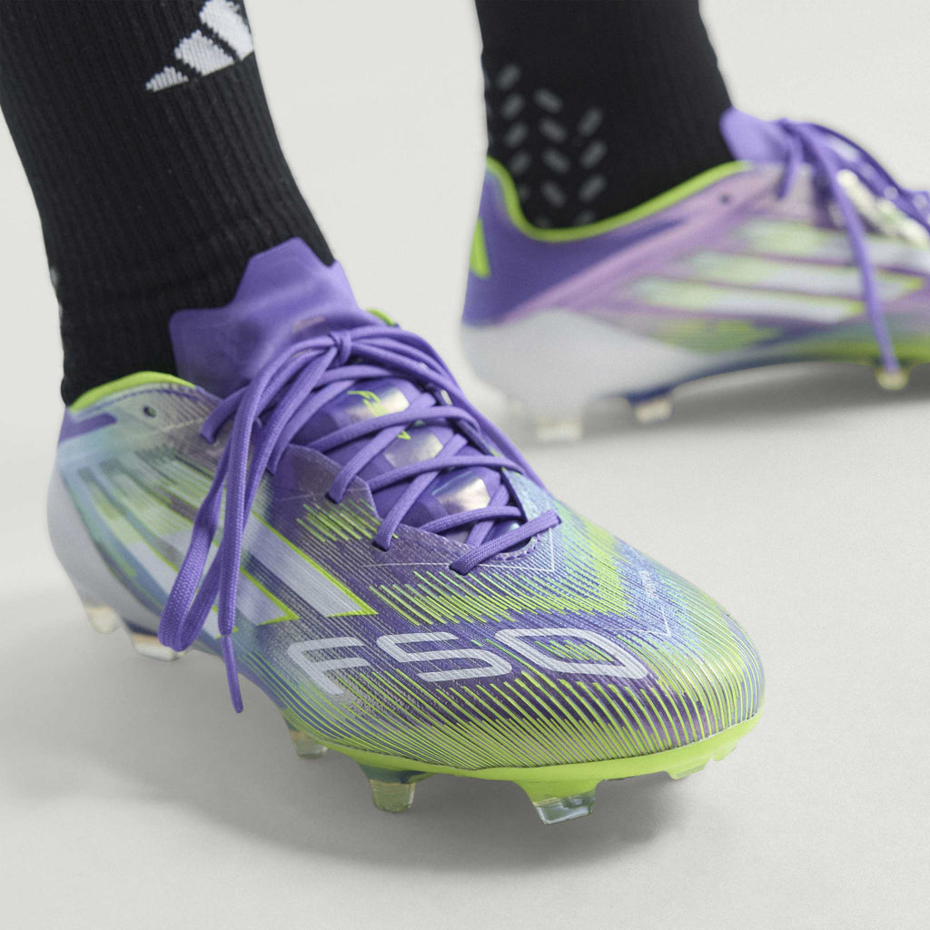 adidas F50 Elite Firm Ground Soccer Cleats Purple White Lemon