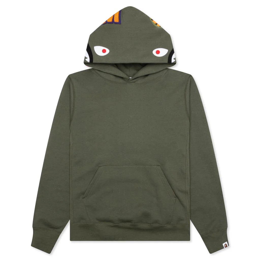 Shark Pullover Hoodie Olive Drab