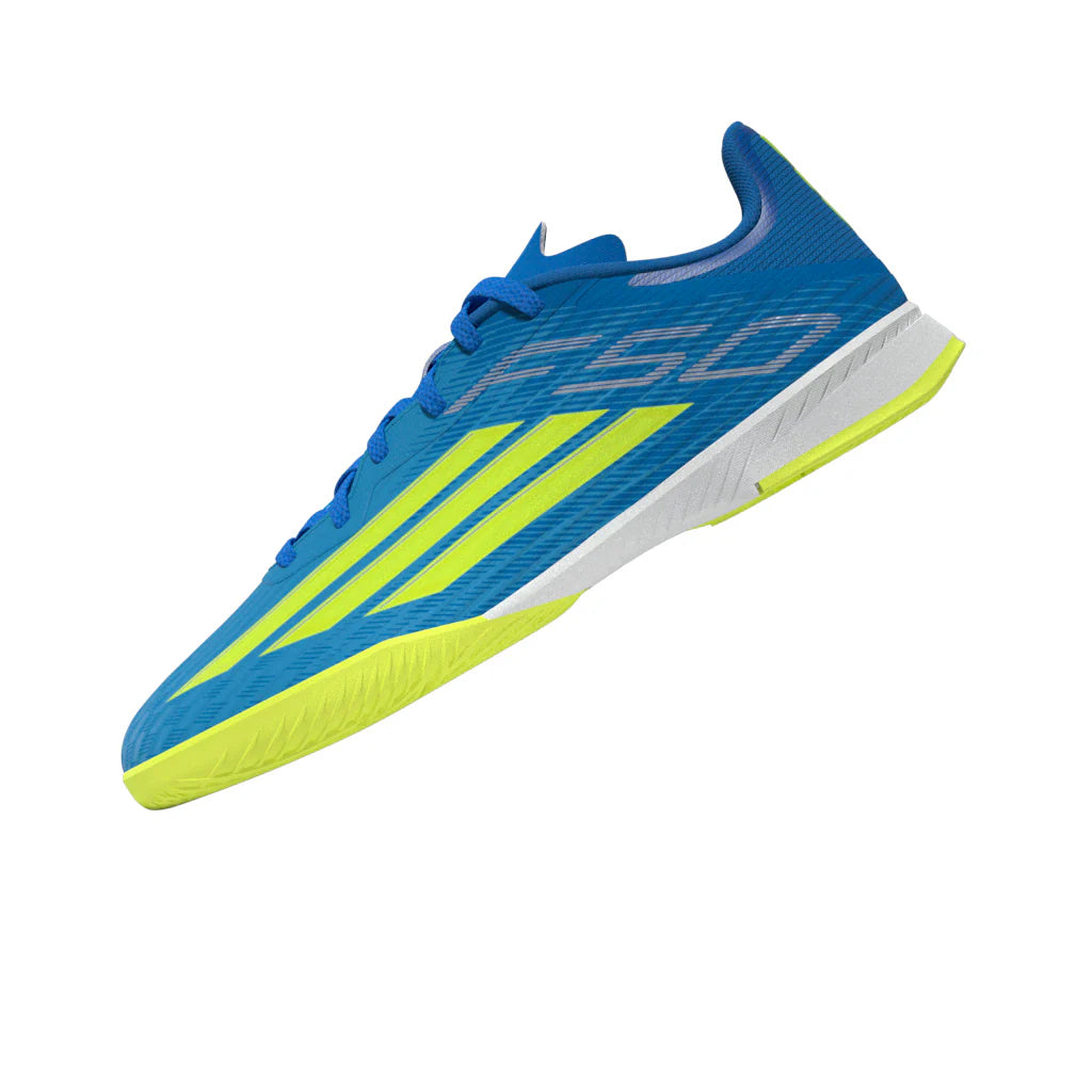 adidas F50 League IN Indoor Youth Soccer Shoes Blue Yellow Aqua
