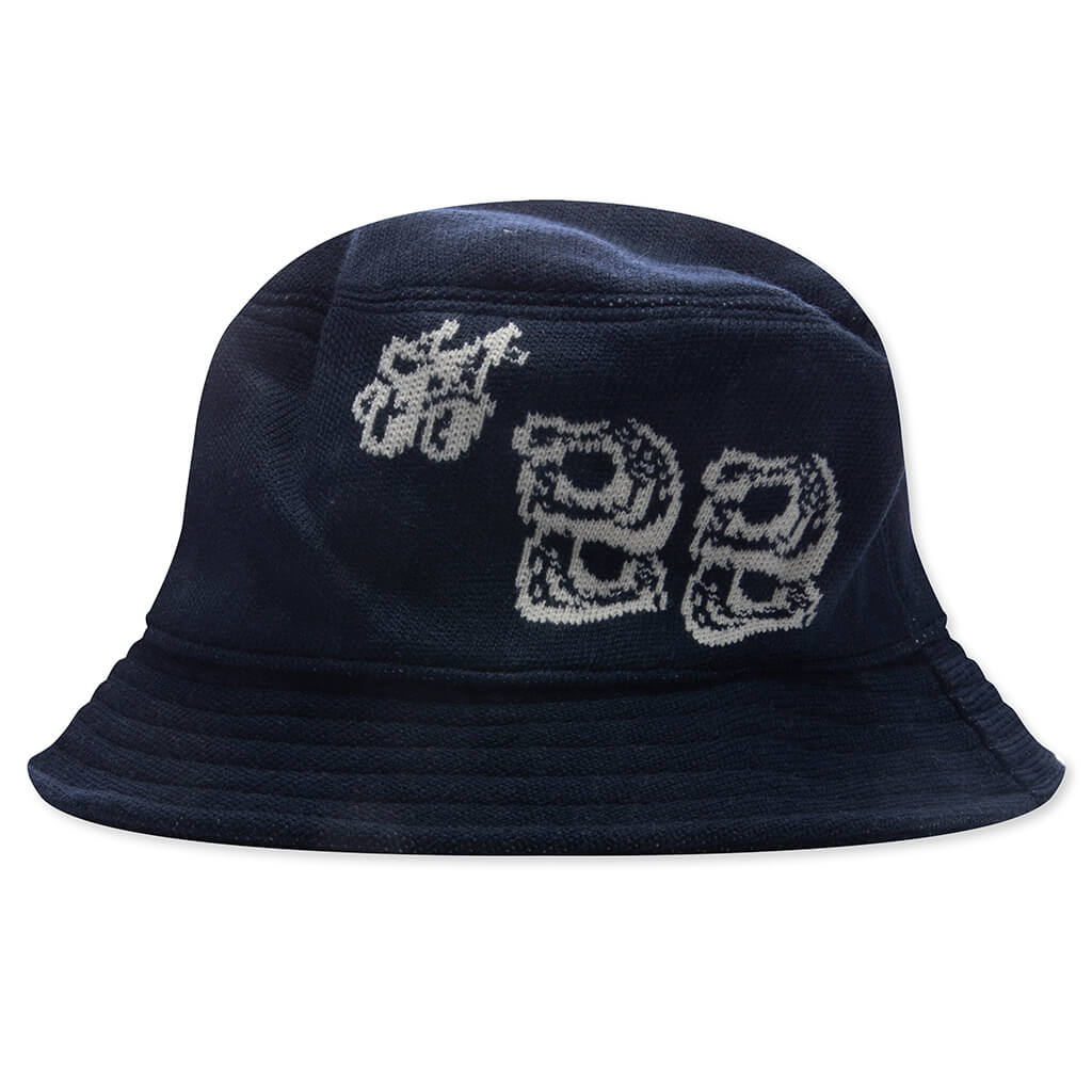 88 Jacquard Bucket Hat Navy