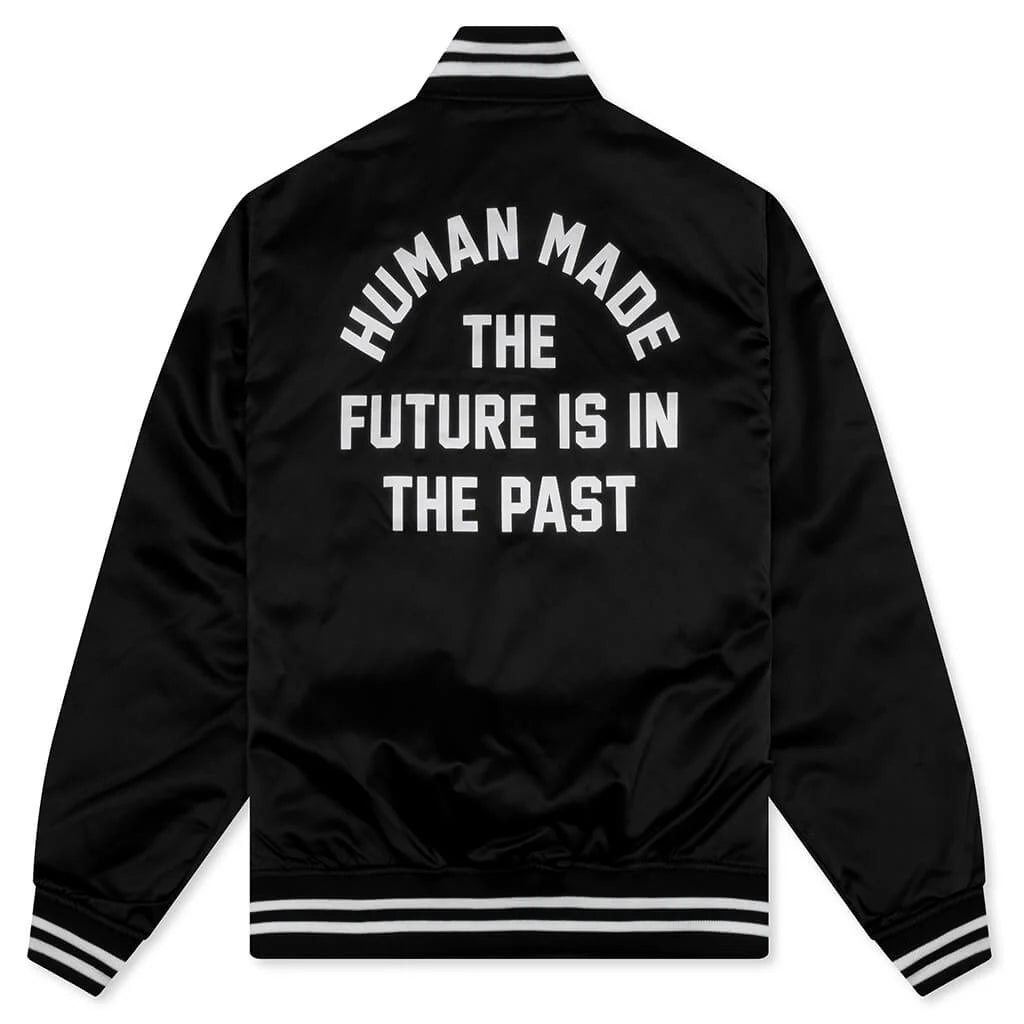 Nylon Stadium Jacket Black