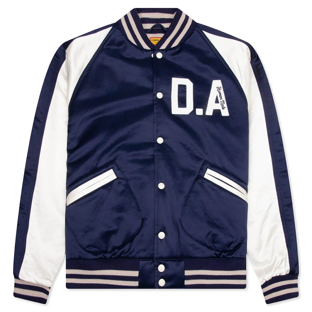Satin Stadium Jacket Navy