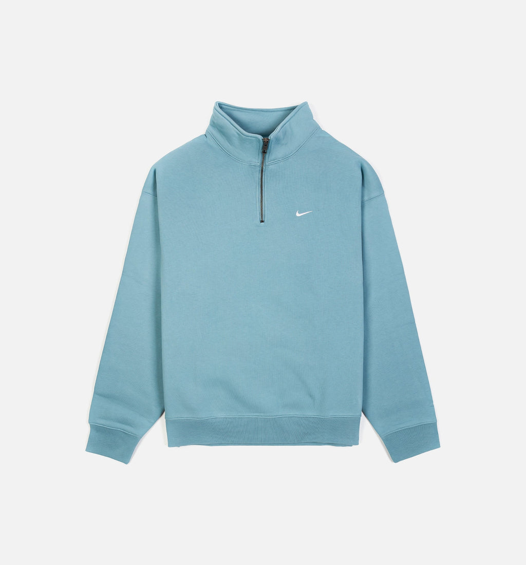 Solo Swoosh Quarter Zip Mens Jacket Blue