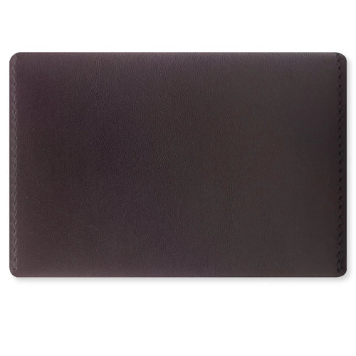 Folded Leather Wallet Dark Brown