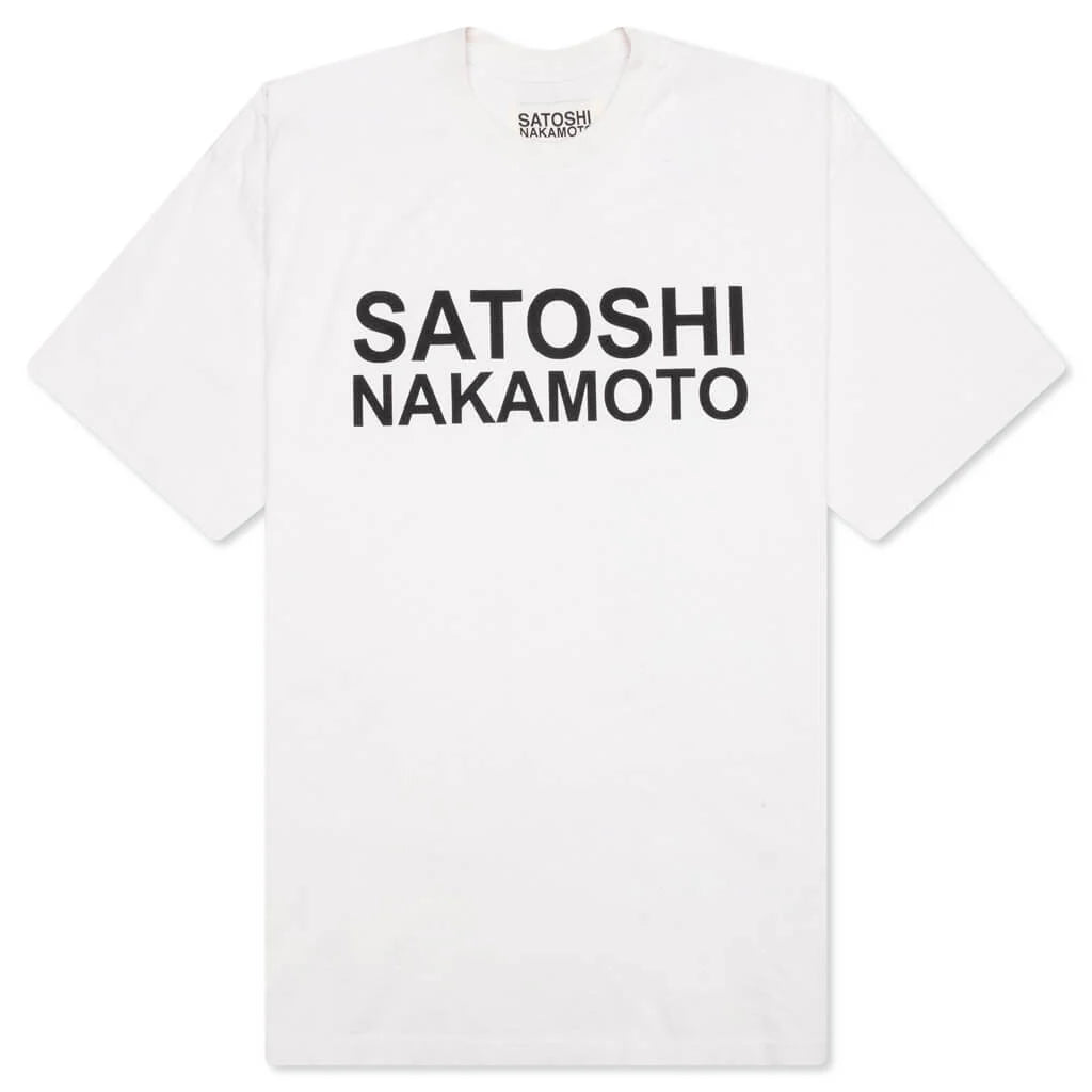 Satoshi Logo Tee White