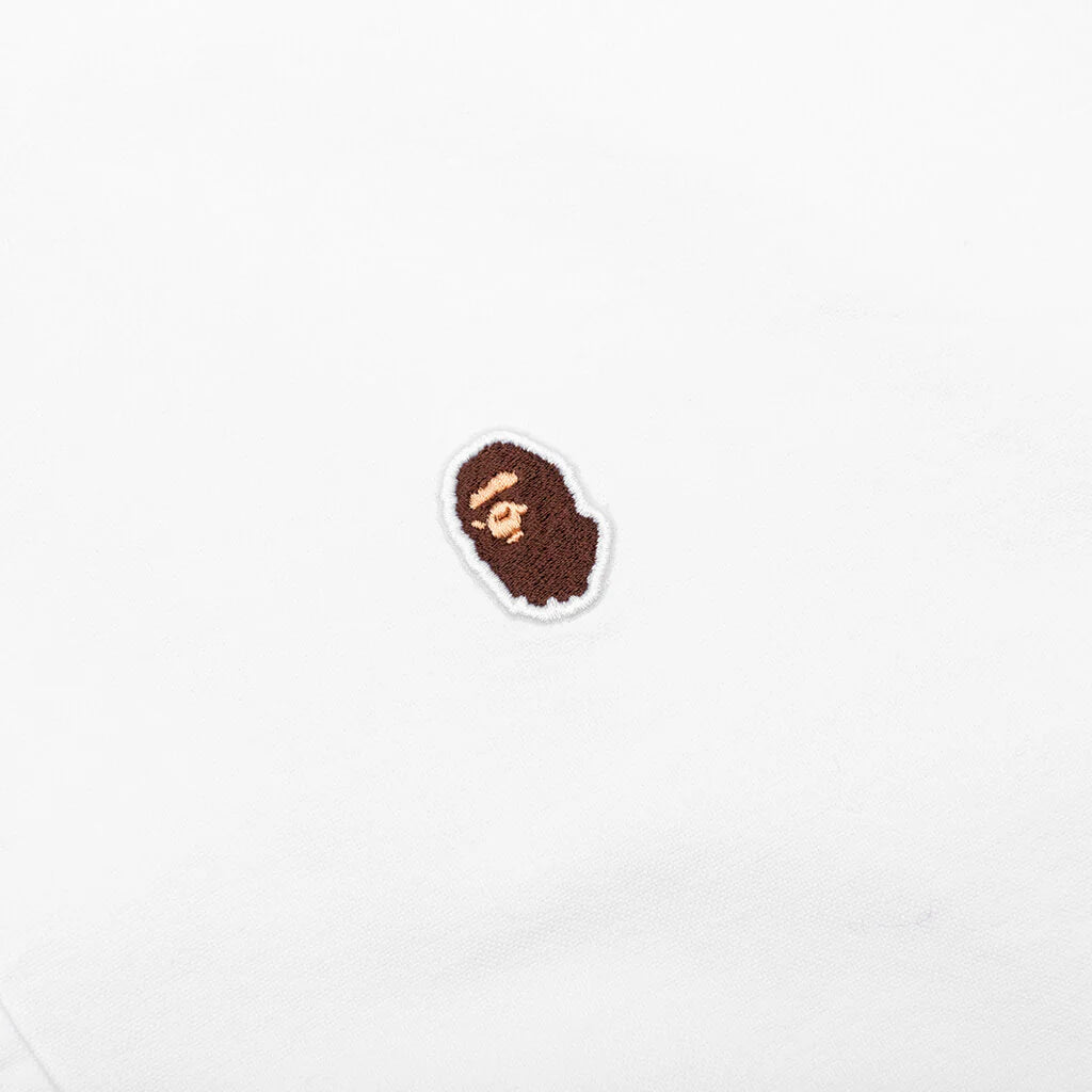 Ape Head One Point Oxford Shirt White