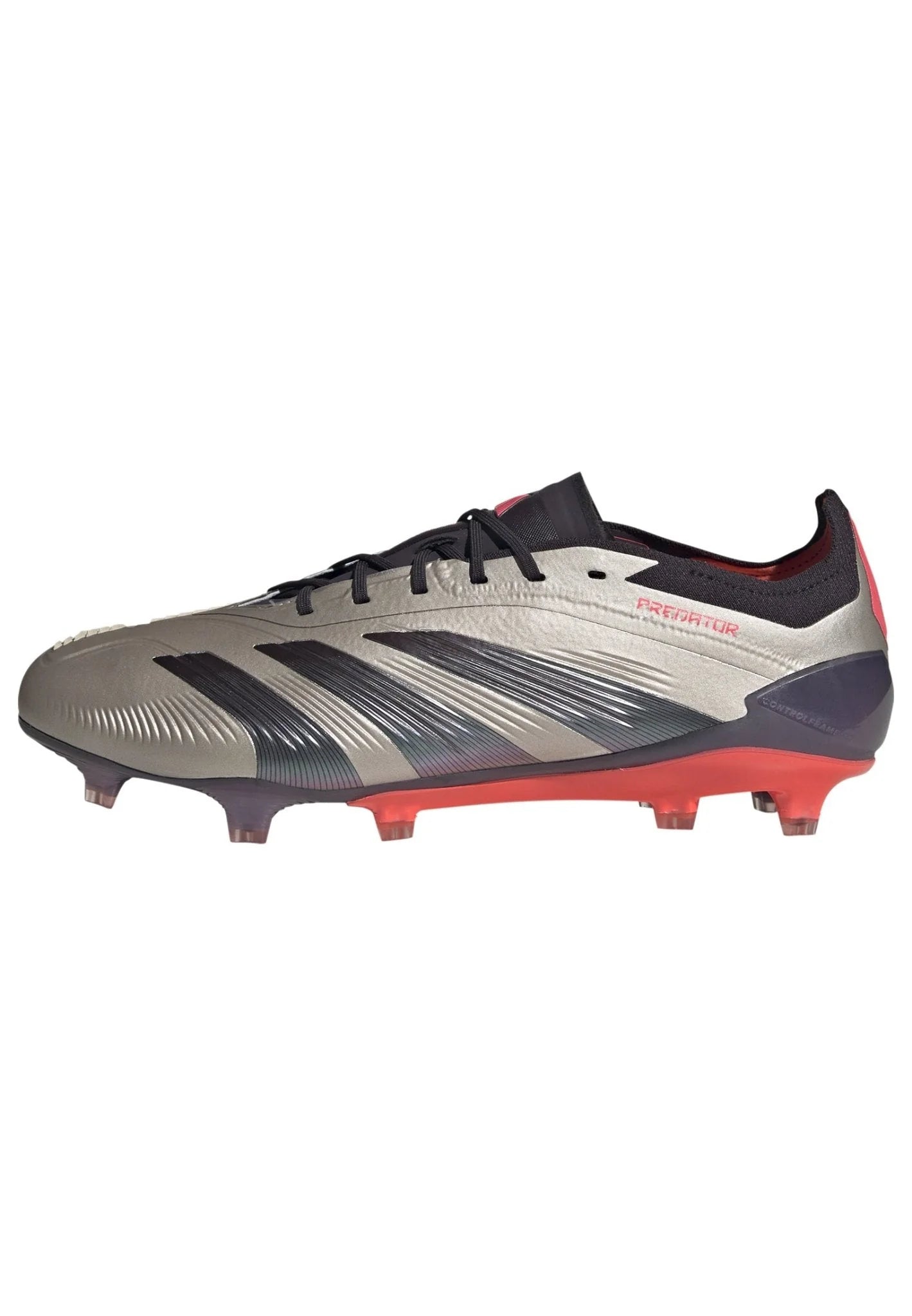 adidas Predator Elite FG Mens Firm Ground Soccer Cleats Platin Metallic Black Carbon