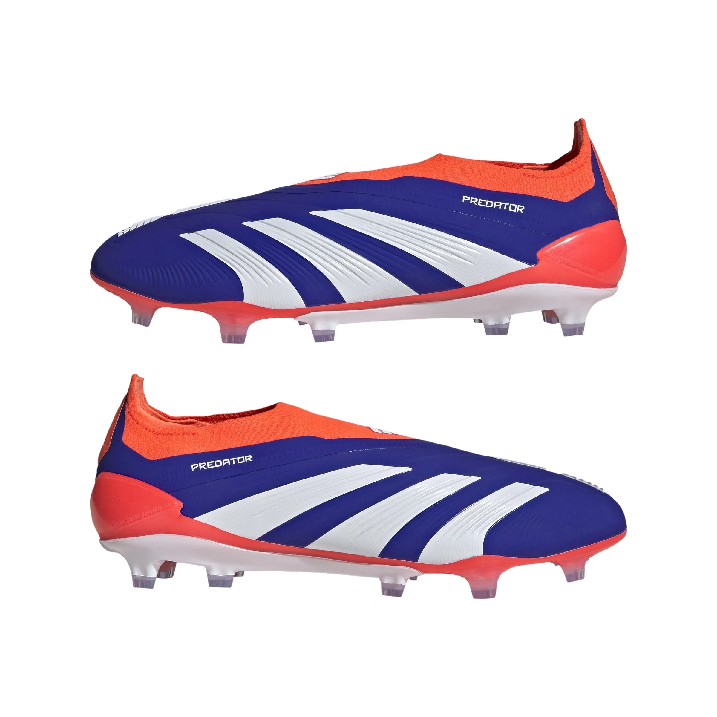 adidas Predator Elite Laceless FG Laceless Firm Ground Soccer Cleats Lucid Blue White Solar Red