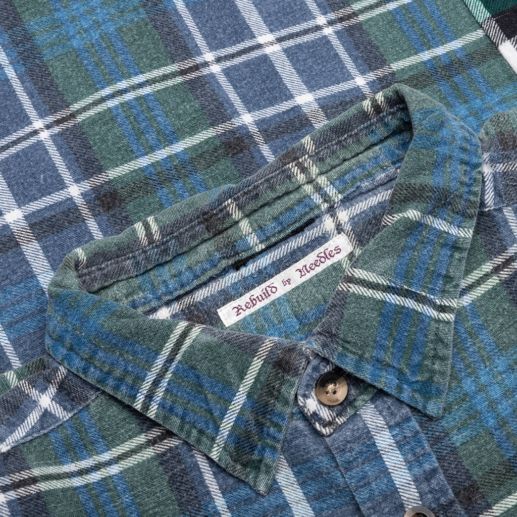 7 Cuts Wide Flannel Shirt Assorted