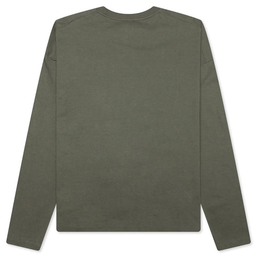 Long Sleeve Logo T Shirt Thyme Green