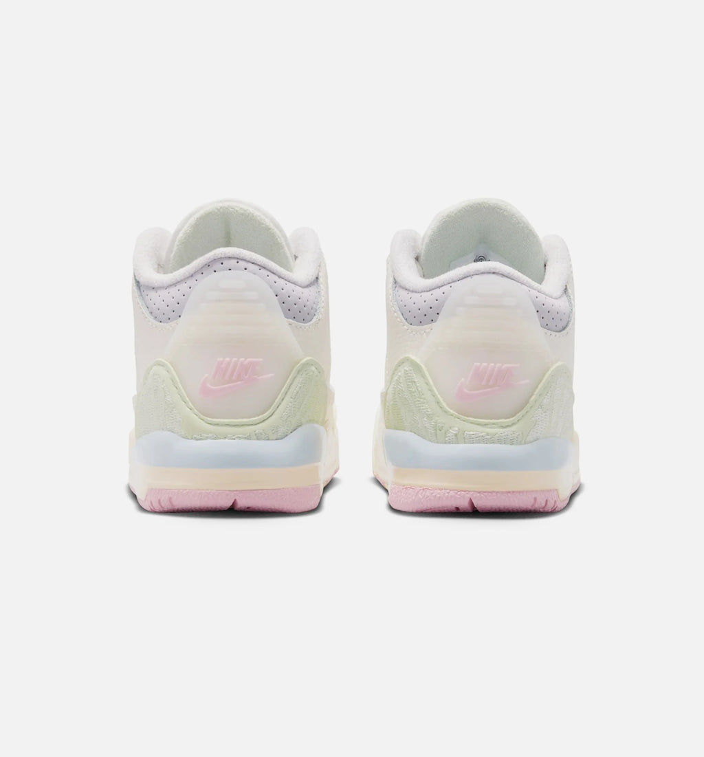 Air Jordan 3 Retro Sail And Jade Aura Infant Toddler Lifestyle Shoe Sail Aura Jade Aura Iris Whisper