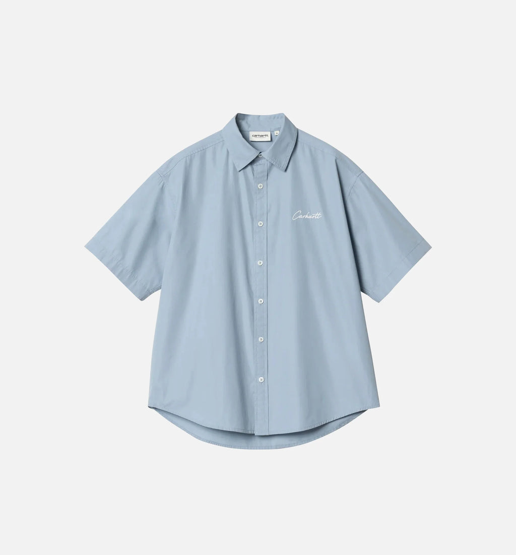 Jaxon Button Up Womens Shirt Frosted Blue