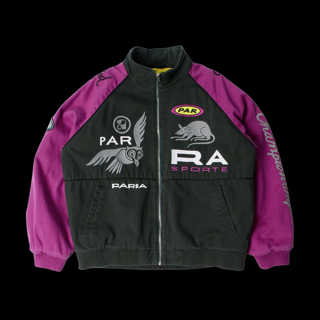 By Parra Owl Meets Rat Racing Jacket Purple Pink