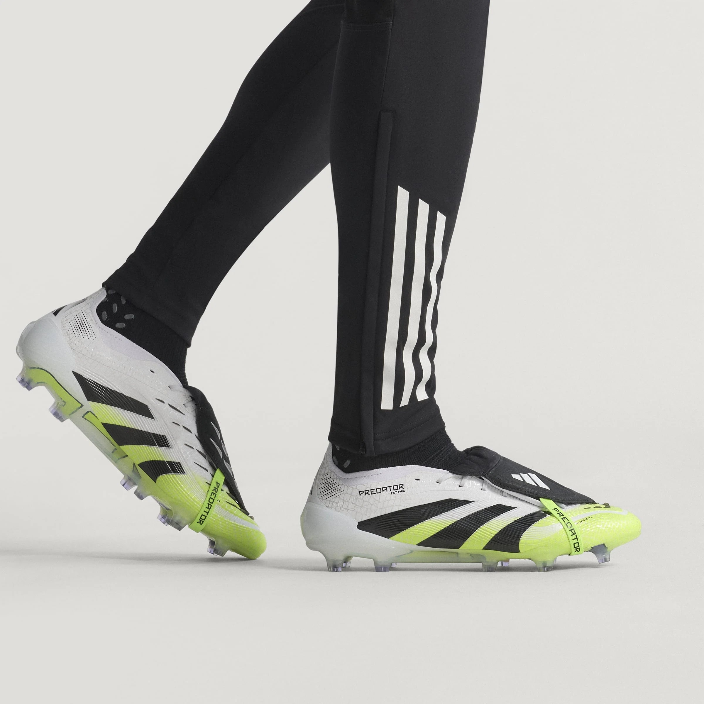 adidas Predator Elite Fold Over Tongue Firm Ground Soccer Cleats Cloud White Black Lucid Lemon