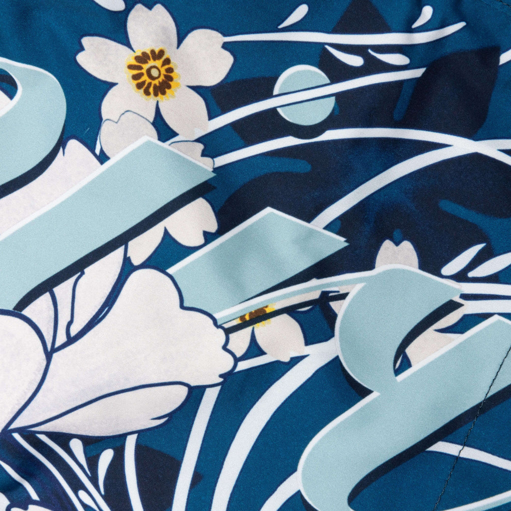Floral Amiri Swim Trunk Blue