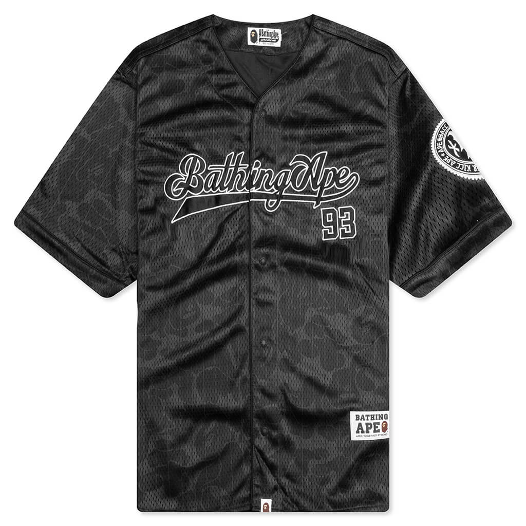 Camo Stripe Baseball Shirt Black