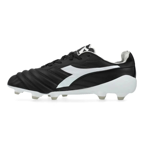 Diadora Brasil Elite 2 Teach Italia LPX FG Firm Ground Soccer Cleats Black White