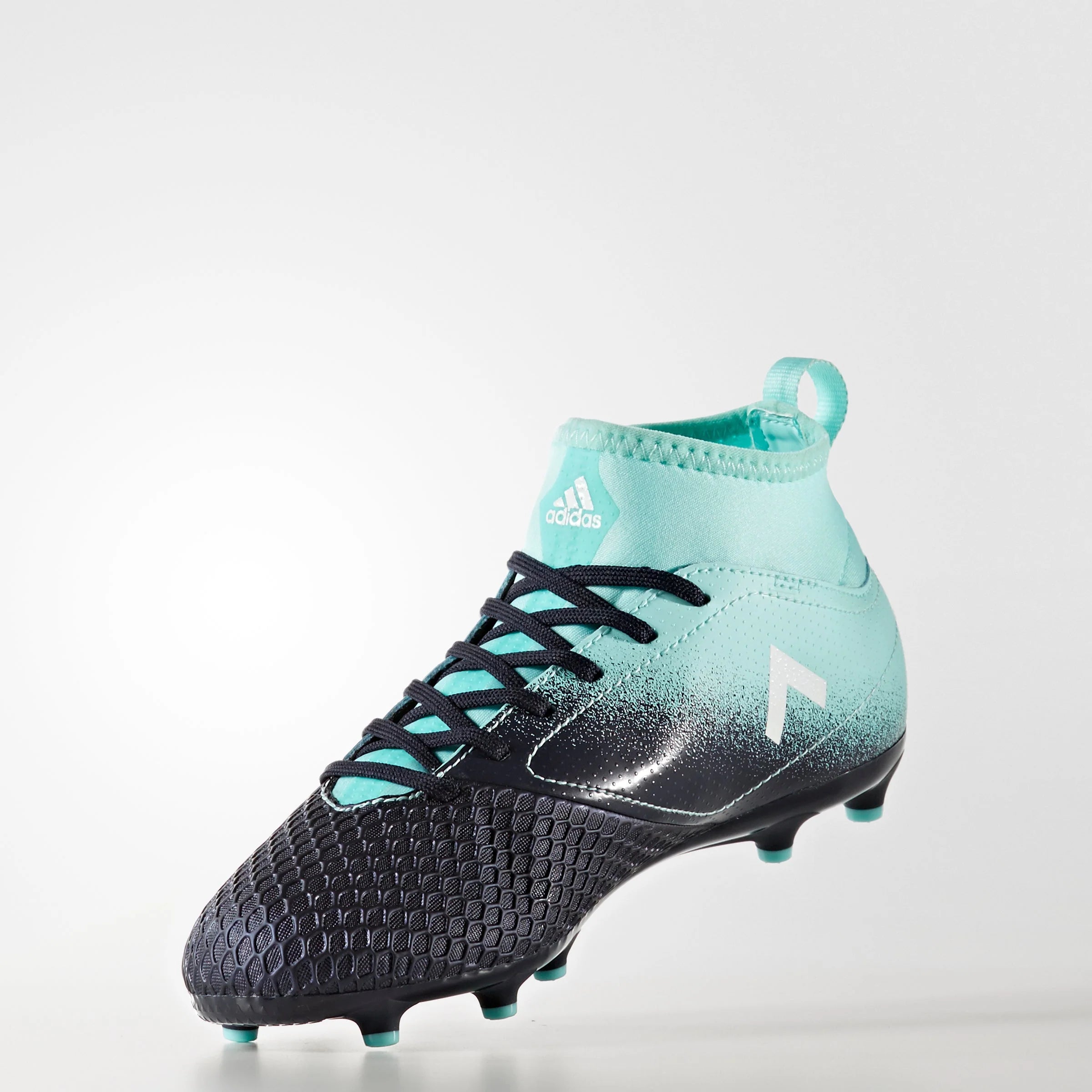 adidas ACE 173 FG J Youth Firm Ground Soccer Cleats Aqua White Legend Ink