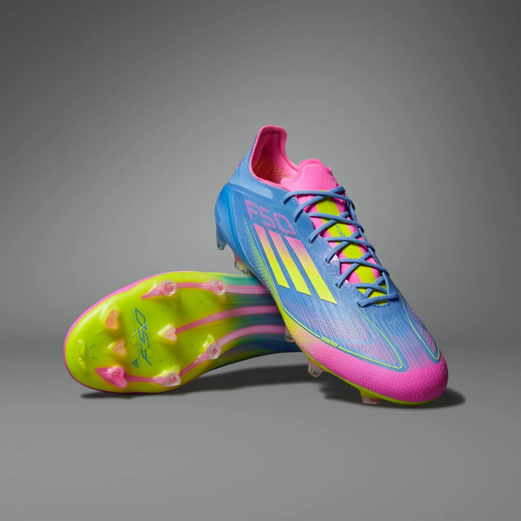 adidas F50 Elite Firm Ground Boots Blue Fusion Lucid Lemon Lucid Pink