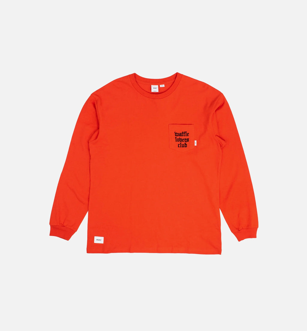 X WTAPS Long Sleeve Mens T Shirt Orange White Black
