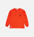 X WTAPS Long Sleeve Mens T Shirt Orange White Black