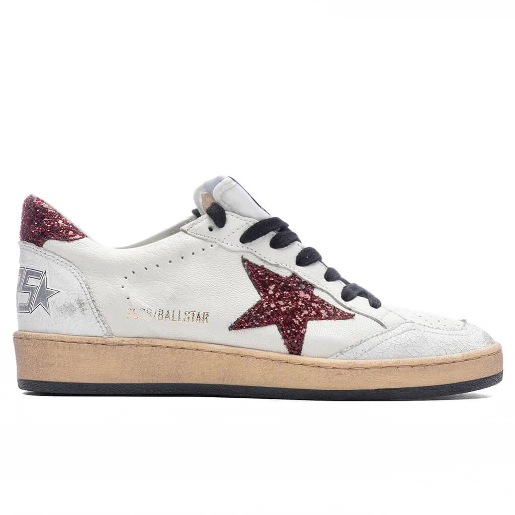 Womens Ball Star White Bordeaux