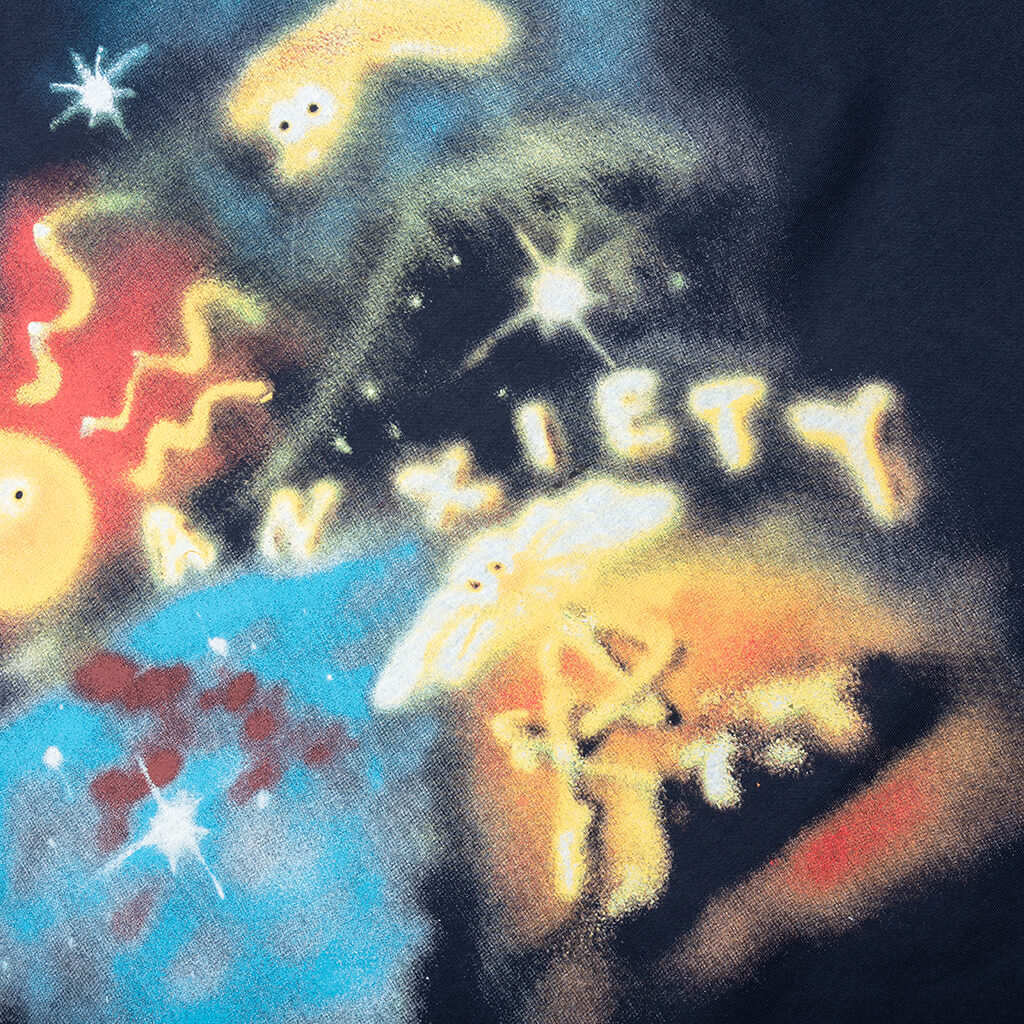 Anxiety Airbrush S S Tee Navy