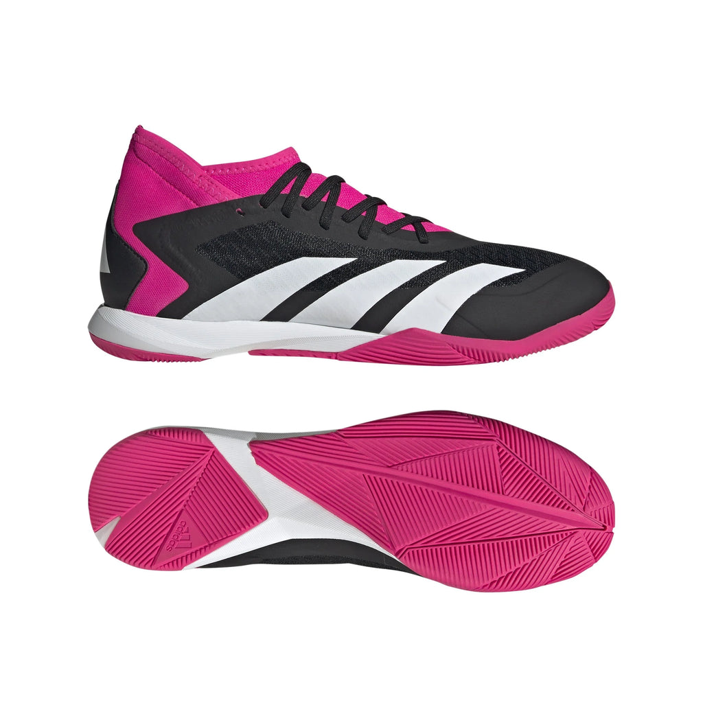 adidas Predator Accuracy3 IN Indoor Soccer Shoes Black White Shock Pink
