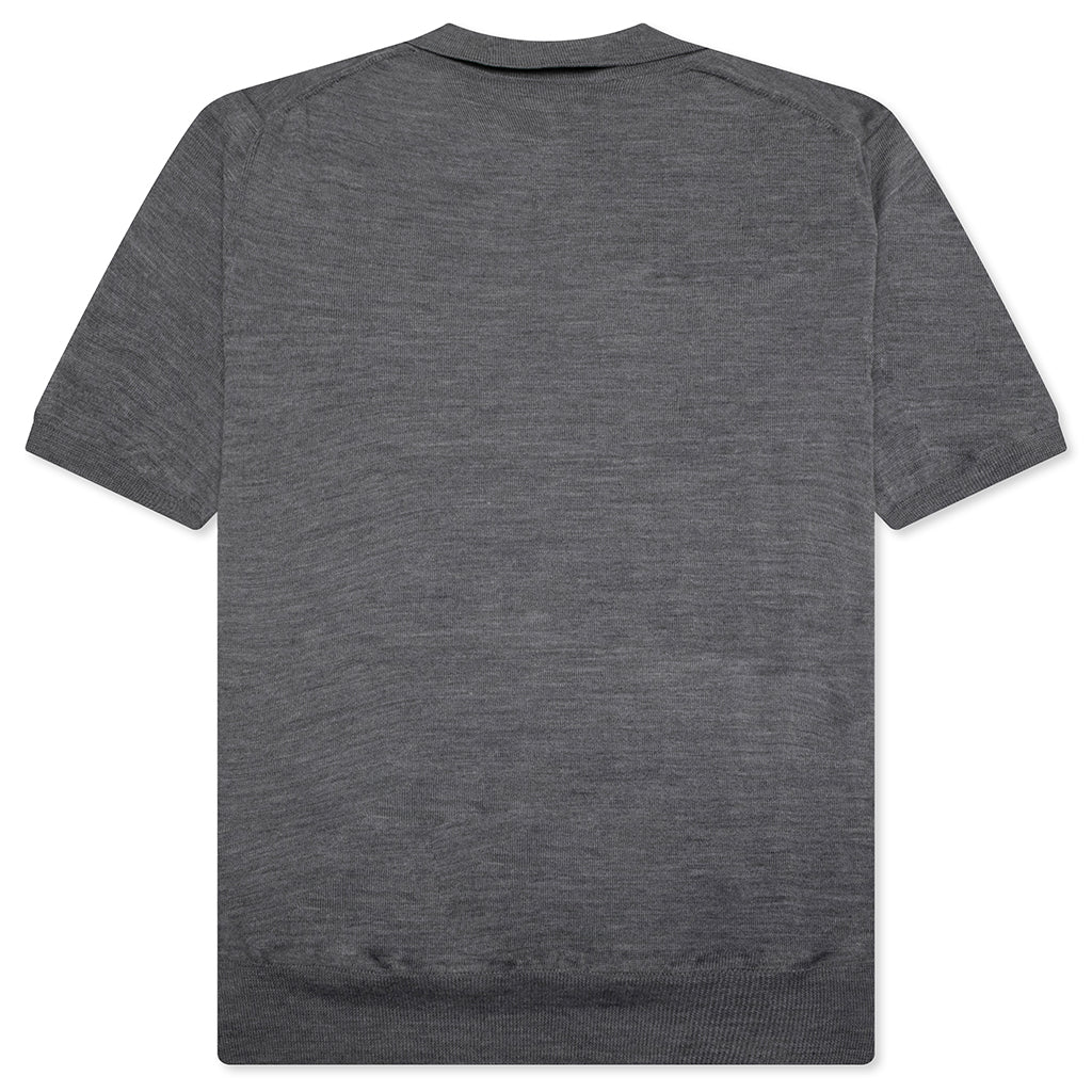 Red Emblem S S Polo Neck Grey