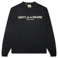 French Logo Lux L S Tee Washed Black