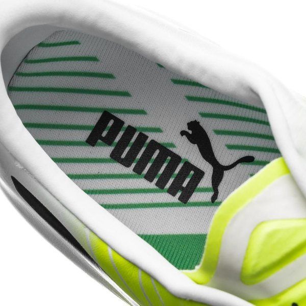 PUMA Evoaccuracy 1 FG Firm Ground Soccer Cleats Fluo Yellow Peacoat White