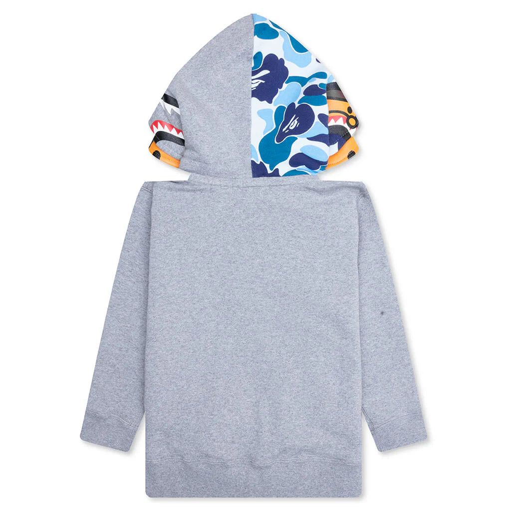 Kids Milo Shark Zip Double Hoodie Gray
