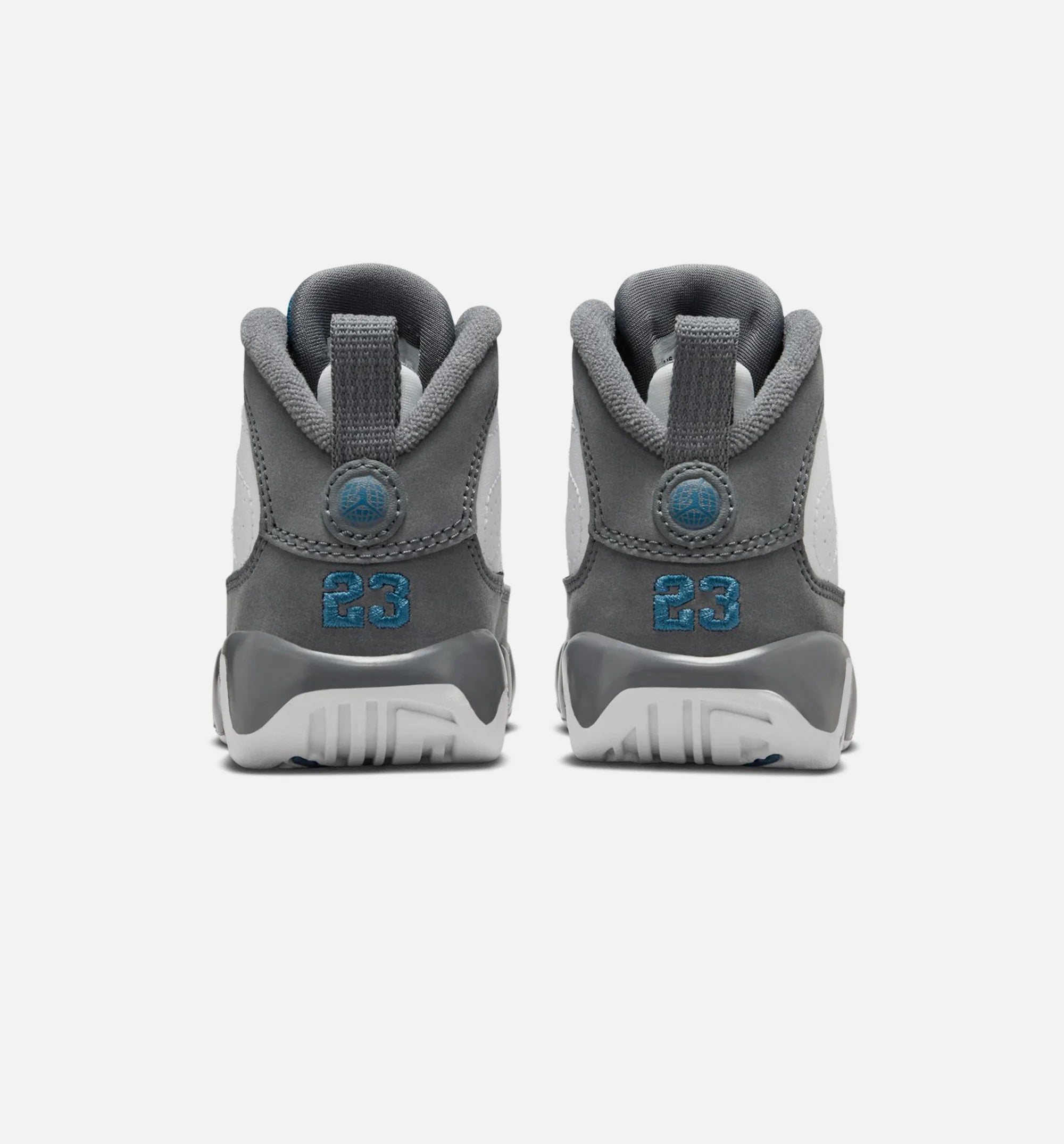 Air Jordan 9 Retro Flint Grey and French Blue Infant Toddler Lifestyle Shoe White French Blue Flint Grey