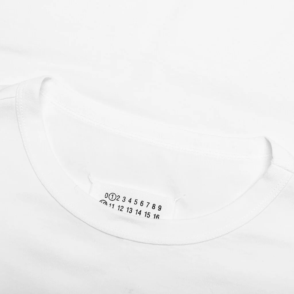 Numeric Logo Mako Cotton T Shirt White
