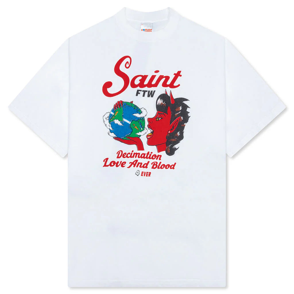Saint Devil S S Tee White