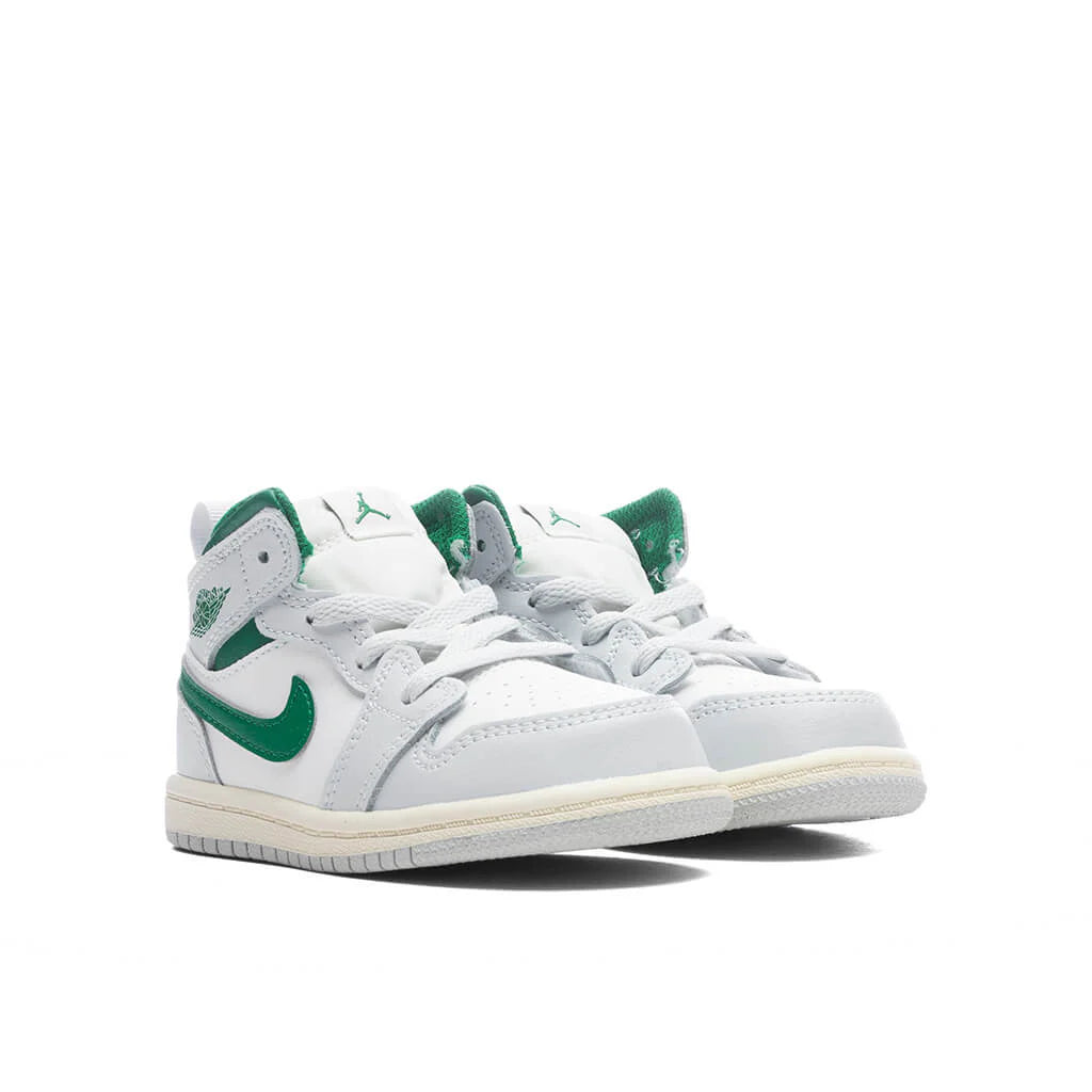 Jordan 1 Mid TD Summit White Pine Green Pure Platinum