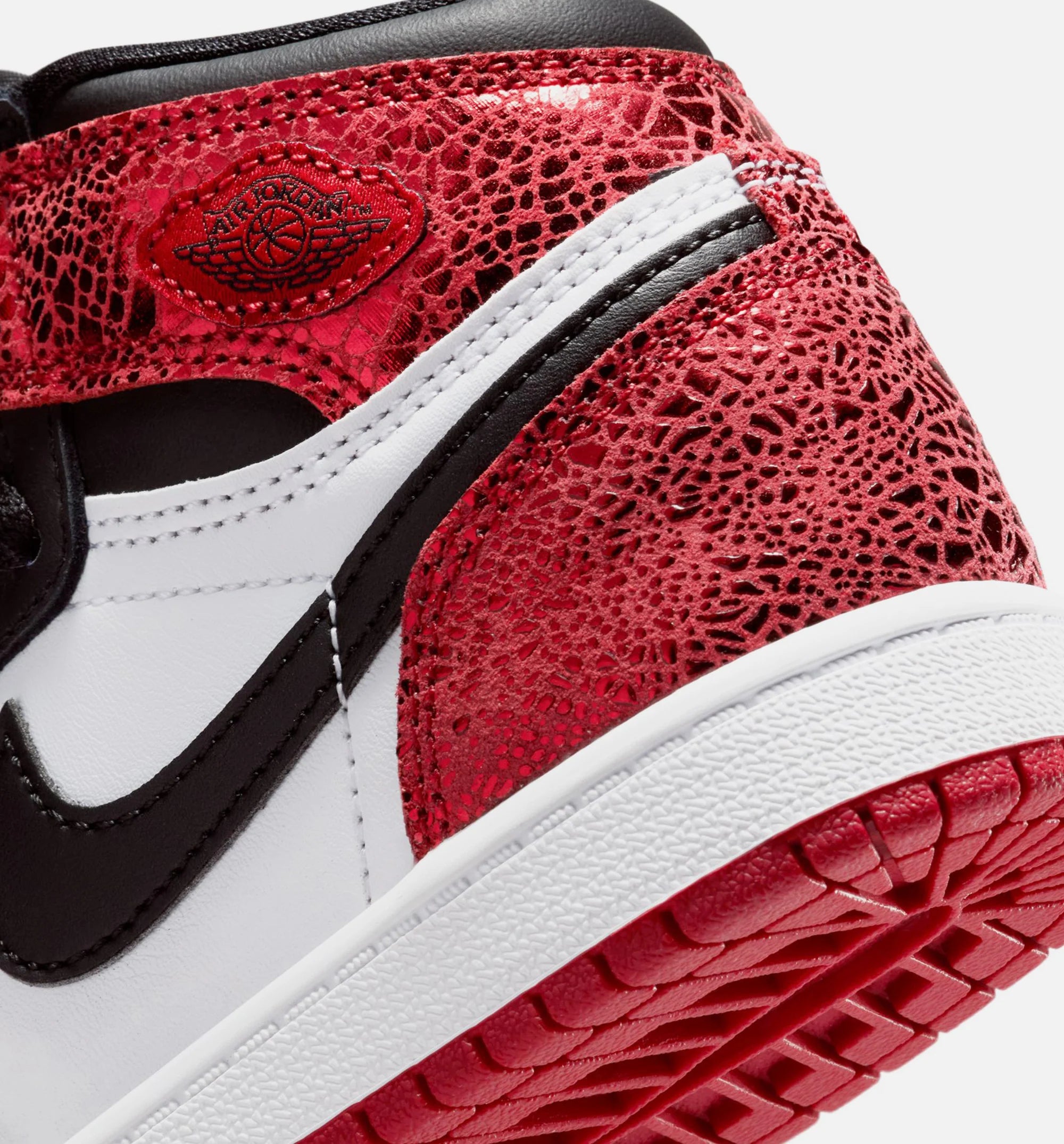 Air Jordan 1 Retro High OG Ruby Preschool Lifestyle Shoe Varsity Red Black White