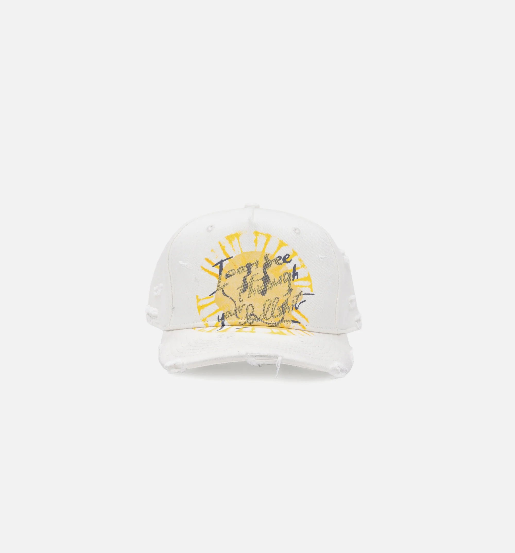 Transparency Cap Mens Hat White Yellow