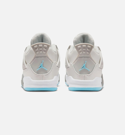 Air Jordan 4 Retro Blue Chill Infant Toddler Lifestyle Shoe Photon Dust Blue Chill Flat Pewter White Blue Tint