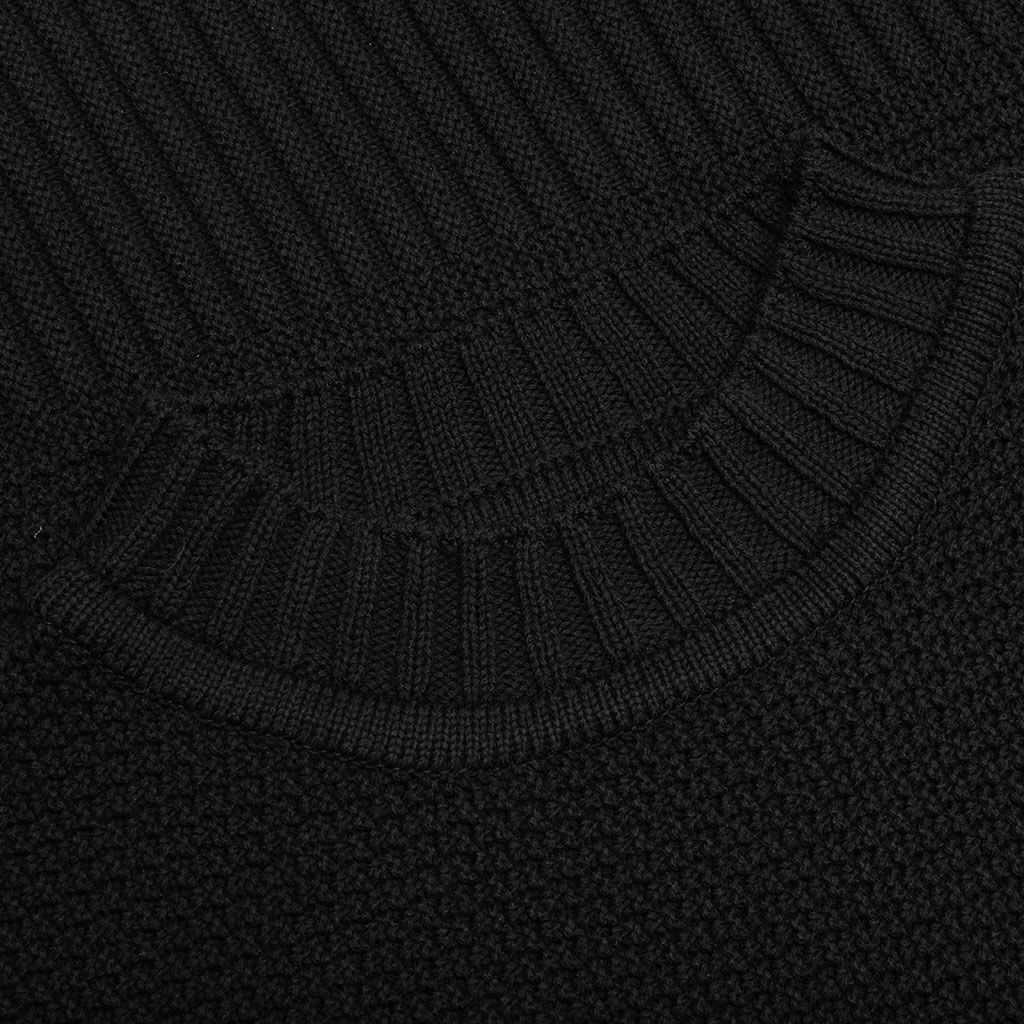 Rustic Knit T Shirt Black
