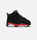 Air Jordan 6 Retro Infrared Salesman Infant Toddler Lifestyle Shoe Black Light Crimson