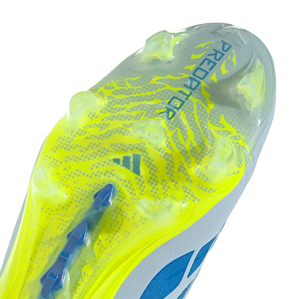 adidas Predator Elite Laceless FG Firm Ground Mens Soccer Cleats Sky Blue Yellow