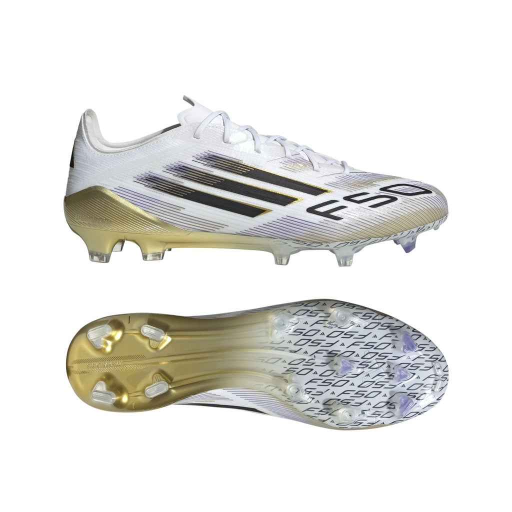 adidas F50 Elite Firm Ground Boots White Black